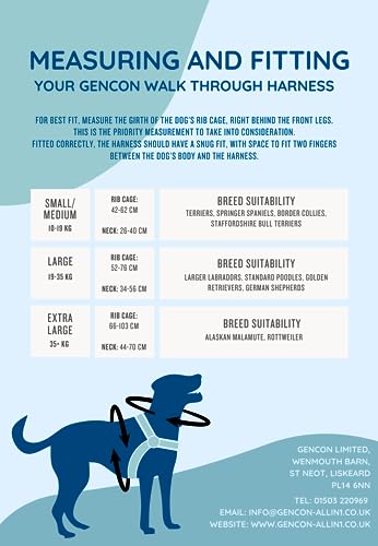 Gencon Walk-Through-Geschirr, XL, Schwarz