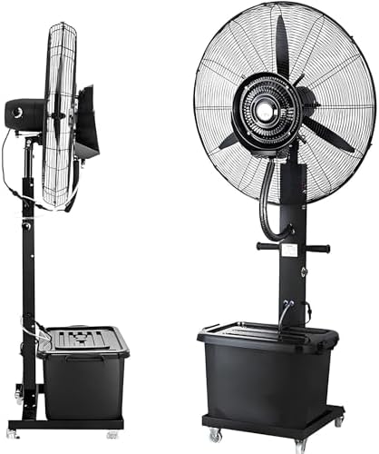 30" Outdoor Oscillating Misting Fan - High-Velocity Industrial Spray Cooling Fan with 42L Water Tank, 3 Speed Settings for Commercial Use, Perfect for Patios & Events