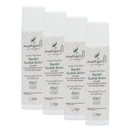 Organik Kırmızı Renkli Dudak Balmı Stick 5 Ml (4 paketi)