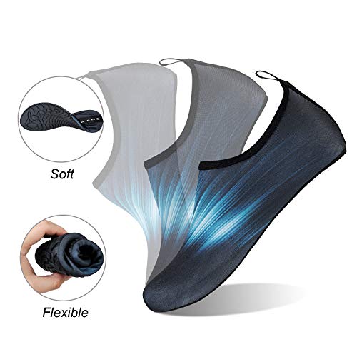 Image of WateLves Water Shoes for Womens Mens Barefoot Quick-Dry Aqua Socks for Beach Swim Surf Yoga Exercise New Translucent Color Soles