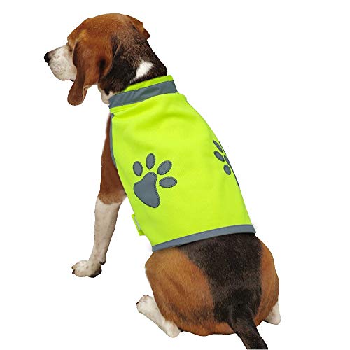 Doggie Style Store Yellow Hi-Vis High Visibility Fluorescent Dog Pet Puppy Safety Vest 5 Sizes Reflective Top Hi Vis Night Jacket Coat Shirt Size XL - Image 4