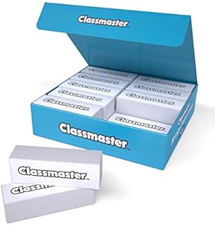 Classmaster Large Plastic Pencil Erasers 20-Pieces