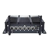 HISTTON Fanless Mini PC Support AES-NI,Firewall Micro Appliance,Intel Celeron 2955U Barebone with 6*LAN/1*RS232 COM/1*HDMI/Win 10/Linux Mini pc