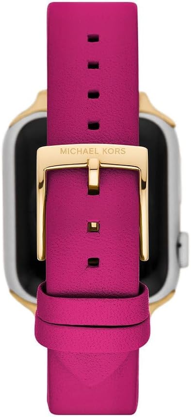 Michael Kors Watch for women bands for Apple Watch movement case size with a leather strap MKS8061E, Pink