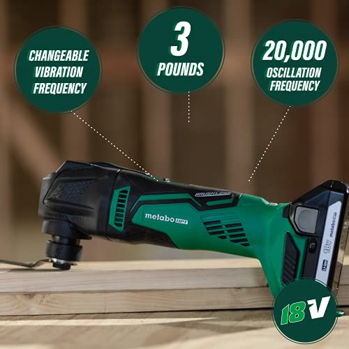 Metabo Hpt 18V Multivolt™ Cordless Oscillating Multi-Tool | 18V Brushless Motor | Variable Speed Mode Functions | Tool-Less Blade Change | Lifetime Tool Warranty | Bare Tool - No Battery | Cv18Dblq5 #TOP1