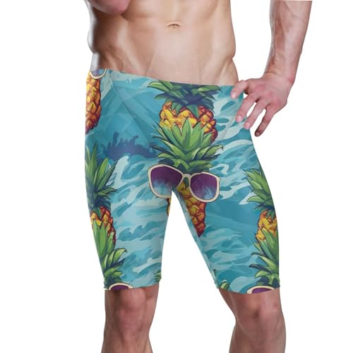 UMIRIKO Pineapple Cooler Glasses Swim Jammers for Men Athletic Durable S B0401064