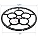 WUWEOT 2 Pack Cast Iron Wok Support Ring, 7.28 Inch Non Slip Gas Hob Ring Reducer, Metal Stovetop Stand Trivets Extender for Moka Pot Coffee Pot Small Saucepan