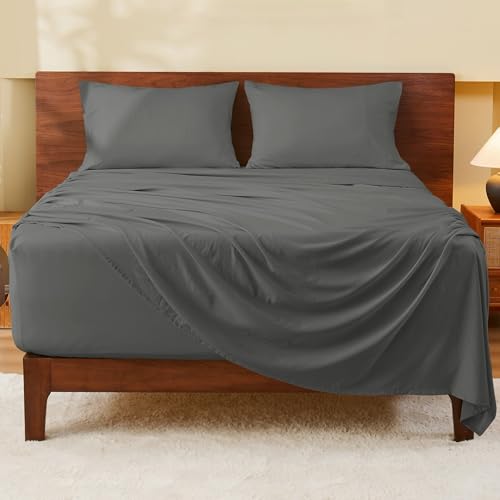 GOKOTTA Deep Pocket Queen Sheets Dark Grey