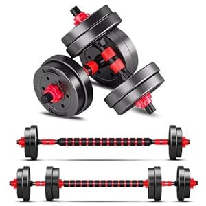 Adjustable-Dumbbells-Sets,Free Weights-Dumbbells Set of 2 Convertible To Barbell A Pair of Lightweight for Home Gym,Women and Men Equipment