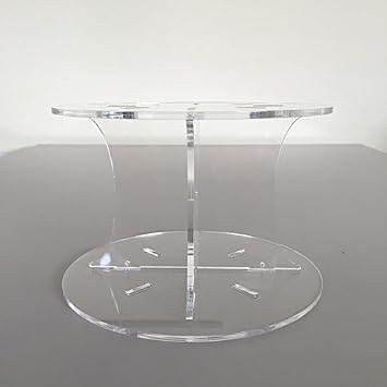 Classic Round Cake Separator - Clear - Base 15 cm, Top 13 cm