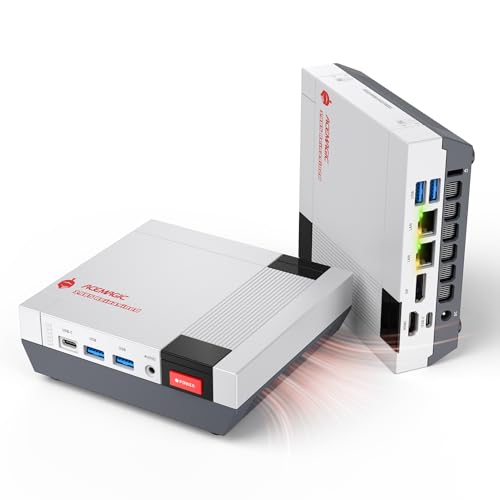 ACEMAGIC Retro X5 Mini PC, AMD Ryzen AI 9 HX 370 (12C/24T,fino a 5,1 GHz), 32GB DDR5 1TB SSD, Radeon 890M, WiFi 7, Doppia LAN 2.5Gbps,Visualizzazione 4 Schermi, Win11 Pro, Mini Desktop Compu