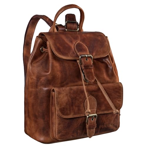 Sac à dos cartable vintage en cuir noir pour transporter vos affaires sans mal de dos