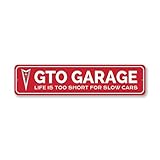 GTO Garage Fast Car Sign, Decorative Garage Wall Decor, Father's Day Sign, Popular Car Sign - 6 x 24