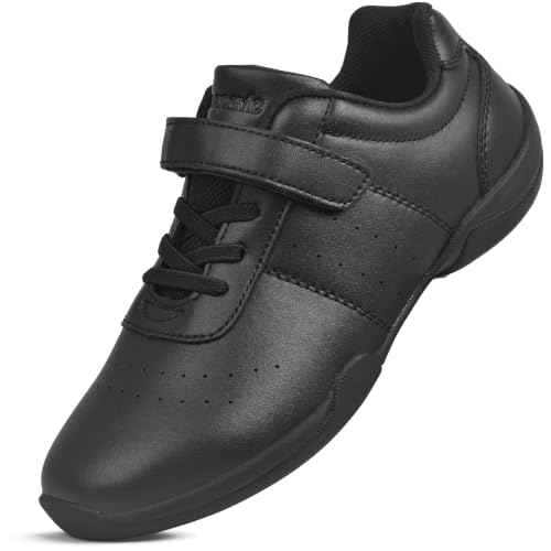 Image of Cheer Shoes for Youth Girls White Cheerleading Athletic Dance Shoes Tennis Sneakers for Competition Sport Training
