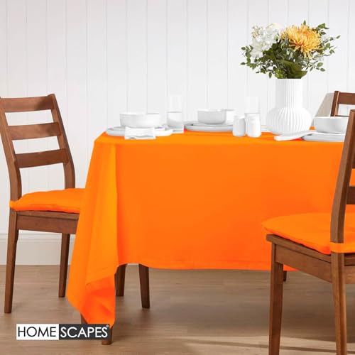Nappe de table en coton orange lavable pour en finir avec les taches tenaces - 3