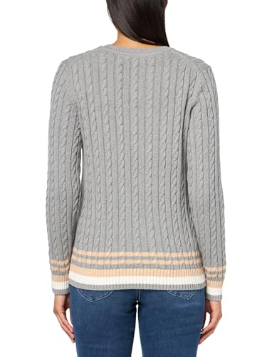Image of Tommy Hilfiger Women's Cotton Crewneck Cable Sweater
