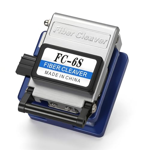 Qilnyeh Cuchilla de fibra óptica FC 6S FTTH, herramienta cortadora de fibra de conexión en frío de alta precisión, cuchilla cortadora de cable de fibra, material metálico de hoja de 16 superficies
