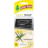 LITTLE TREES Vent Clip+ auto air freshener, Vanillaroma, 4 count