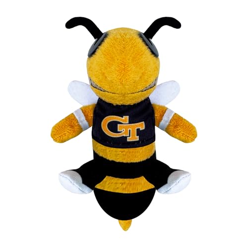 Bobbi-Toads Georgia Tech Buzz Mascot Bobbi-Dobbiez Attachable Plushie Attaches to Backpacks Bags Shoes Water Bottles and More