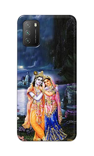 Image of Printed Hard Back Cover Case for Mi Poco M3 Back Cover (Radha Krishna) -1803