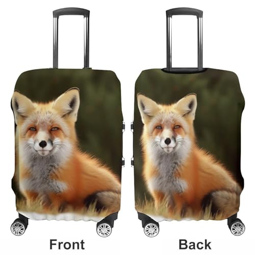 Funny Fox Luggage Cover, Elastic Luggage Protector Fits 19-32in Suitcases, Washable & Anti-Scratch Suitcase Cover for Men Women XL3