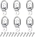 Crochet Attelage en D,6 PCS Anneaux d'arrimage en D Anneaux d'arrimage en Acier Inoxydable avec Support de Montage et Vis Anneaux en D de 1/4 "pour Remorques Camionnette Camions Route Cordes Horsebox