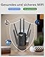 QLOCOM 2025 Neuestes WLAN Verstärker 1200Mbit/s Repeater, 5GHz & 2.4GHz Dualband WiFi Repeater mit WPS, App Steuerung, WiFi Booster Kompatibel Allen WLAN Geräten