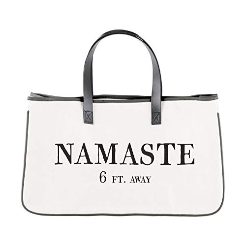 Santa Barbara Design Studio Face Canvas Tote, Large, Namaste (G5736)