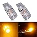 Price comparison product image HSUN LED Bulbs Amber Built in Strong Canbus No Hyper Flashing with 26LED SMD3020 Chip Extremely Bright For Car LED Turn Signal Light Only,2 Pack (7440(WY21W))