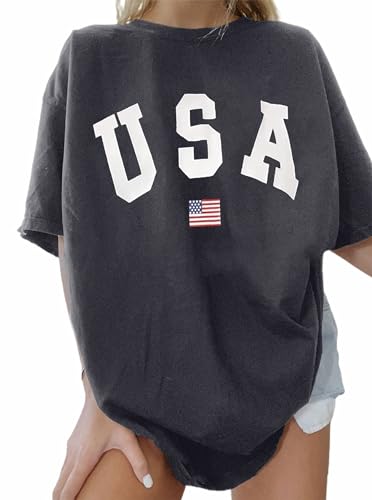 Image of Remidoo Oversized Graphic Tshirts for Women Casual Loose Fit Short Sleeve Tee