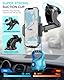 Hoppac Handyhalterung Auto, Ultrastarker Saugnapf Handyhalter Auto Armaturenbrett Windschutzscheibe, 360° Drehung EIN-Knopf-Entriegelung Kfz Handyhalterung für iPhone Max Android Smartphone 4-7