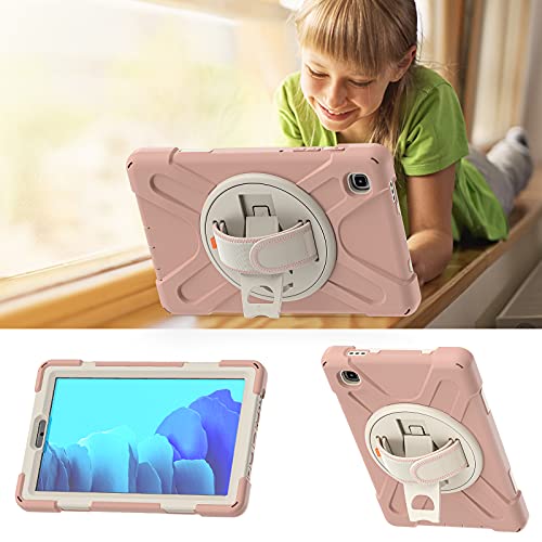 Étui Samsung Galaxy Tab A7 Lite 8.7 antichoc rose avec support - 4