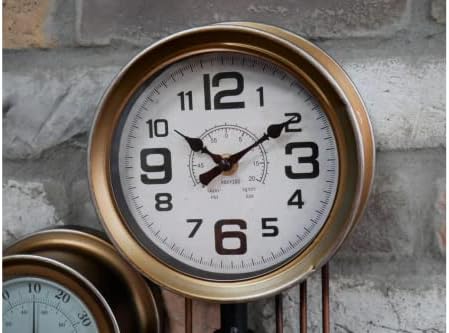 Casadomu Steampunk Clock Industrial Pipe Wall Hanging Large Antique Style Decor Timepiece