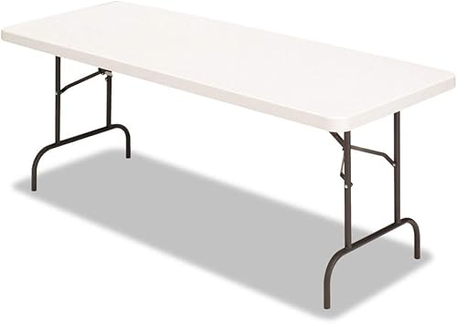Miniatura 7 de Alera Mesa plegable rectangular de resina, borde cuadrado, 72 pulgadas de ancho x 30 pulgadas de profundidad x 29 horas, platino