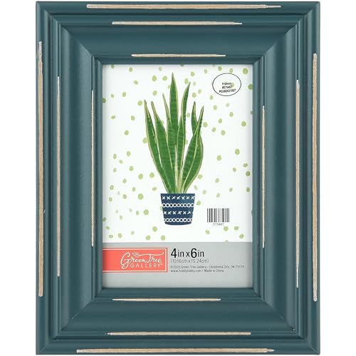 Green Tree Gallery Distressed Rustic Wood Photo Frame, 4 x 6 Inches