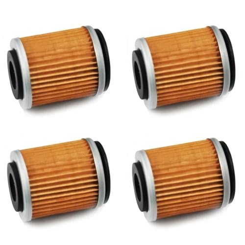 Filtro de aceite compatible con ATV YFM350 YFM400 y moto TM Racing 450, recambio HF142, 4 piezas