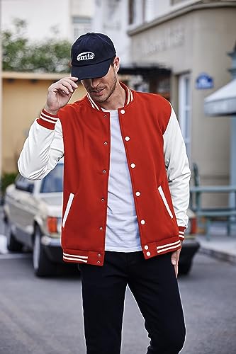 Mejores precios y opiniones de Chaqueta roja cuero que Puedes comprar On-line. 42 Imagen adicional