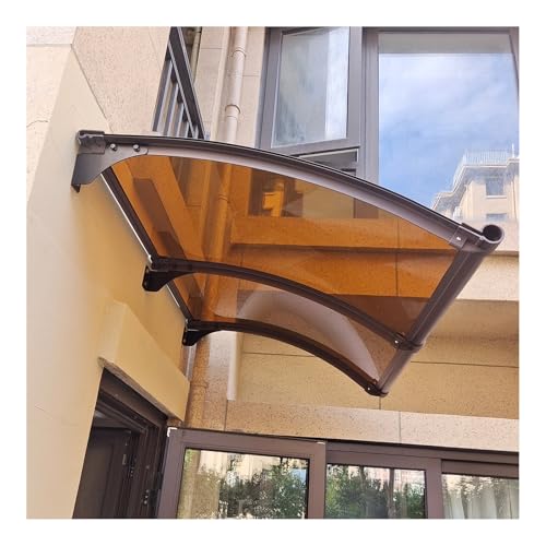 Outdoor Door Awning Canopy, Front Porch Cover with UPF 50+ Protection, Weather Resistant Patio Awning, Durable Carbon Steel Frame, 120x260cm (47x102in)