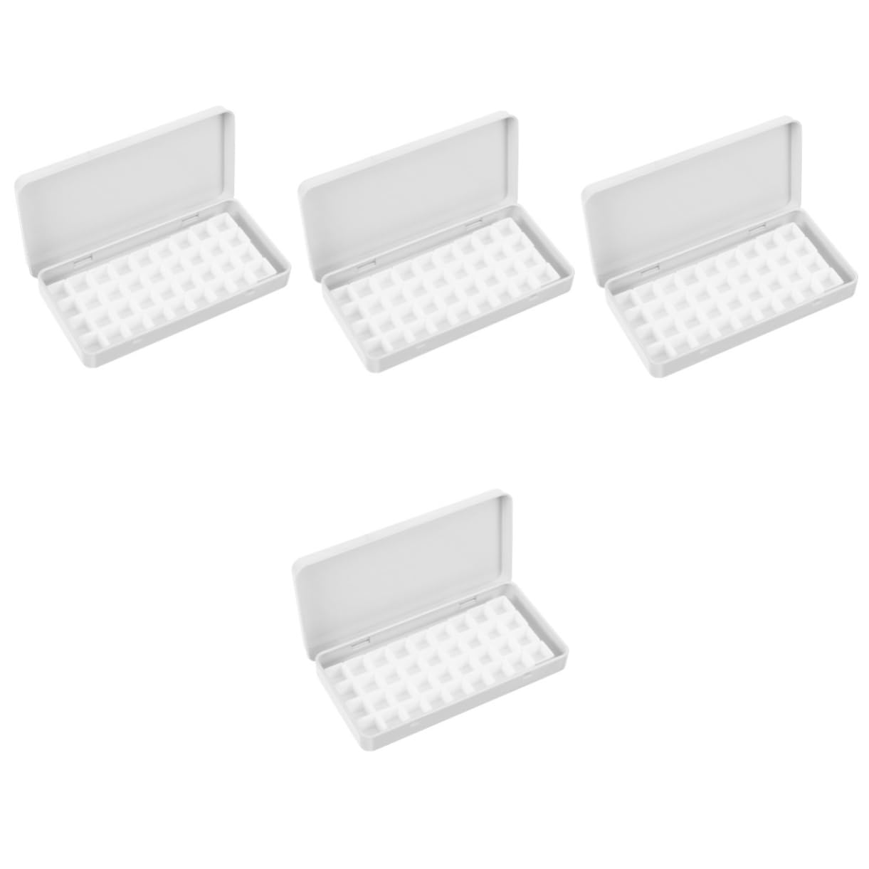 NUOBESTY 4 Ensembles Boîte De Peinture Aquarelle Récipient Mallette De Mélange De Pigments Aquarelle Étui De Peinture pour Palettes D'aquarelle Mélanger X36 Plastique Cas d'image