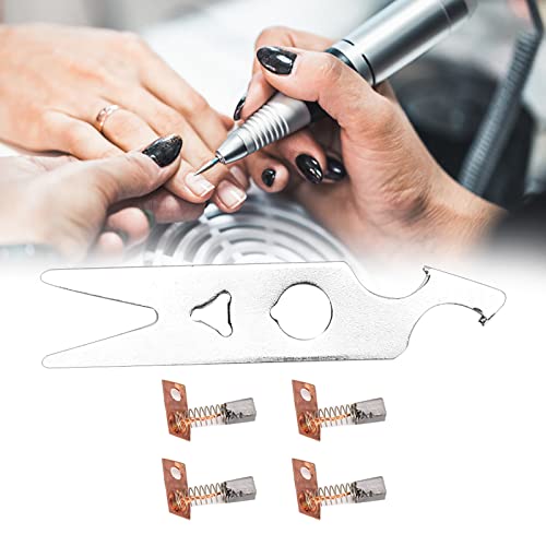 Nail Drill Handpiece Set con 4 carbon brushes y 1 wrench miniatura 4
