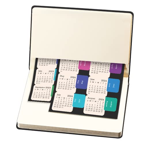 2023 Planner - 18-Months Weekly Monthly Planner 2023, January 2023 - June 2024, 5.75" X 8.25", Saffiano Leather With Thick Paper, Back Pocket With 32 Notes Pages - Black #TOP6