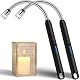 LcFun Stabfeuerzeug USB Aufladbar, Lichtbogen Feuerzeug Elektrisch mit Längerer Hals, Sicherheitsschloss, Typ C Aufladbar Plasma Feuerzeug Kerzenanzünder für Küche, Kamin, Feuerwerk (2 Schwarz)