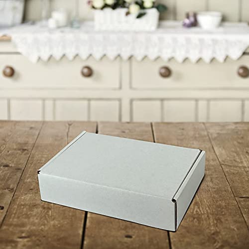 Image of RLAVBL 9x6x2 Inches Shipping Boxes Set of 25, White Small Corrugated Cardboard Box, Mailer Boxes for Packing Small Business