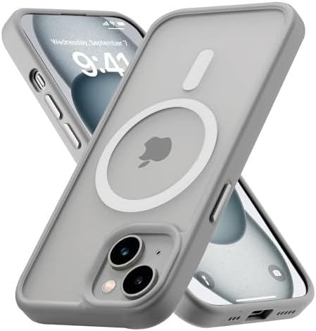 Tigowos Magnetic for iPhone 15 Plus & iPhone 14 Plus Case, Grey