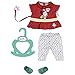 Zapf Creation 831885 BABY born Little Sport Outfit rot 36 cm - Puppenkleidung Puppenoutfit Set bestehend aus Shirt, Hose, Schuhen und Schnuller