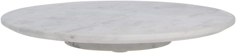 White Marble Lazy Susan - 15"Dia x 1 3/4"H