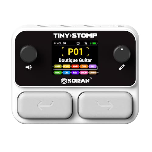 SORAN JME-03A Tiny Stomp Multi Effects Guitar Pedal, 125 Effects, 99 Presets, 10 Modules, 40s...