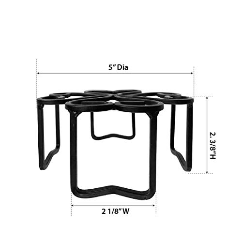 Lily’s Home Heavy Duty Metal Indoor Outdoor Potted Plant Stand, Scroll Design, Black. (5 Inch) #TOP2