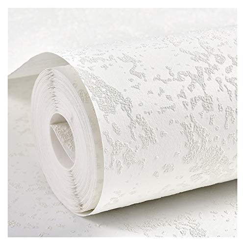 Papier peint intissé autocollant blanc de 0,53 x 6 m pour rénovation murale