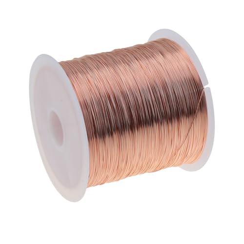 LUORNG 28 Gauge Bare Copper Wire 328FT/0.3mm Pure Copper Jewellery Beading Wire Soft Metal Plant Stem Tie for Jewellery Crafts